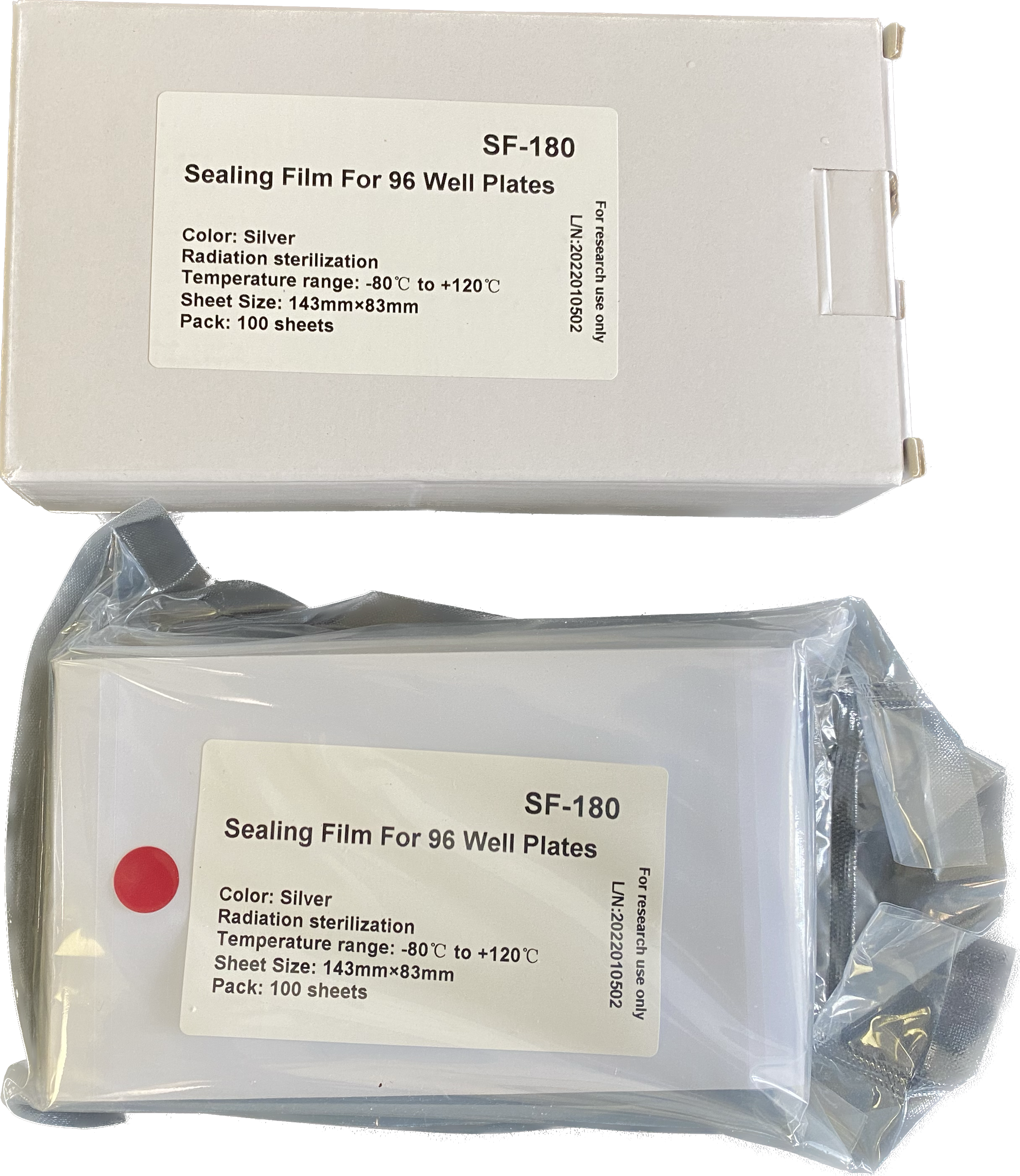 Sealing Film, 96-Well, Aluminum Foil, Sterile, 100 Sheets - TRAXSKU017