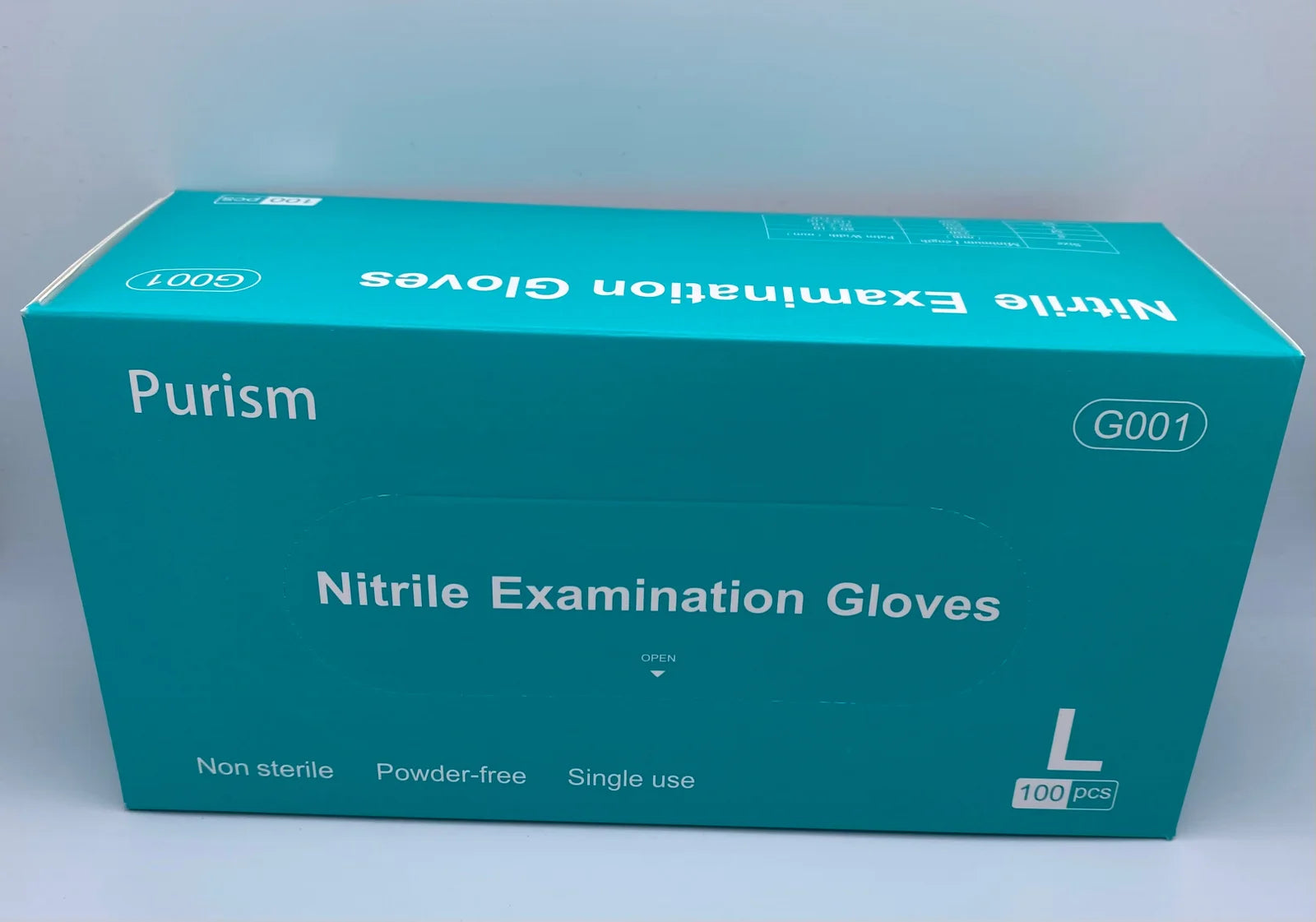 Nitrile gloves, non-medical (Large) - 10 boxes/ct, 100 pcs/box - TRAXSKU104